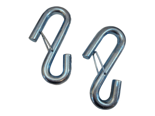 Zinc Plated S-Hooks w/Clasp 7/16in: A236