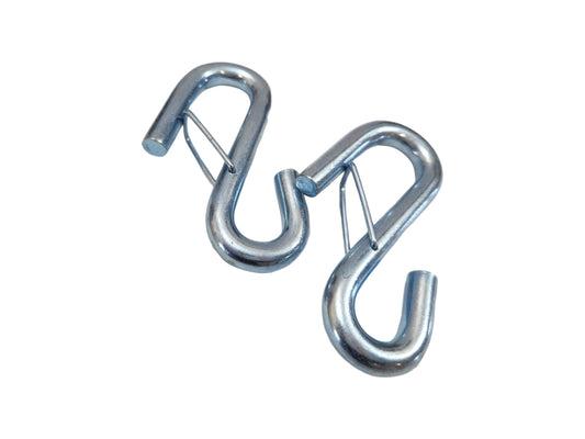 Zinc Plated S-Hooks w/Clasp 3/8in: A238