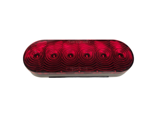 6" Oval LED STT (stop, tail, turn) Red Oval Light