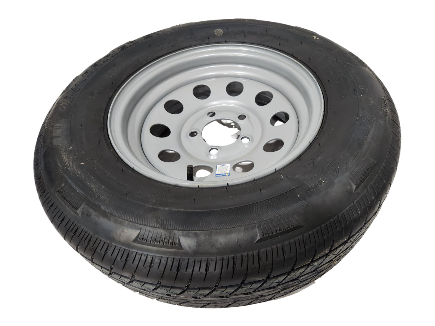 Rainier ST205/75R14C Silver Spoke Tire
